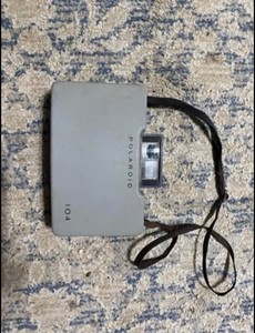 Polaroid 104 Vintage Instant Camera, Gray, with Case & Strap