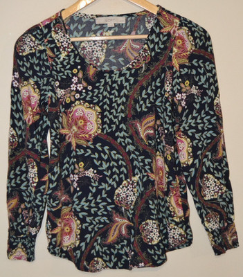 Damen Blusentop Blatt & Blumenmuster LOFT Petites UK XSP