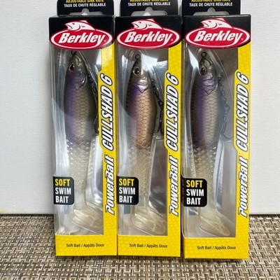 Berkley Powerbait Cullshad Fishing Bait 6'' Lot of 3 Ghost Morning Dawn Soft Swim