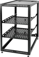 20U Open Frame Network Rack for IT AV Gear, AV Rack Floor Standing or Wall Mou