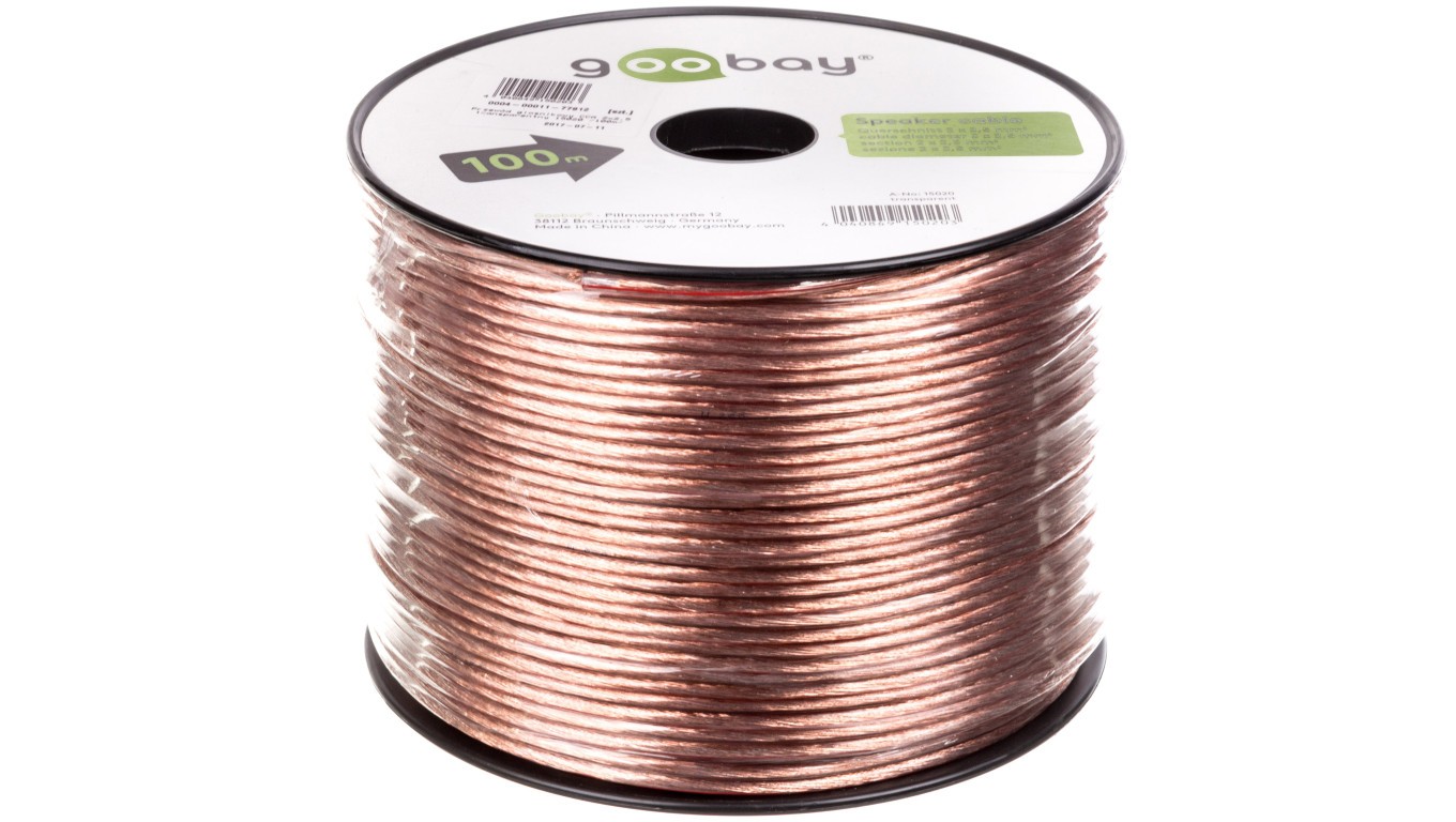 CCA 2x2.5 Speaker Cable Transparent 15020/100m