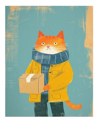 Charmantes Katzen-Wandkunst-Poster - verspielte und stilvolle Dekoration...