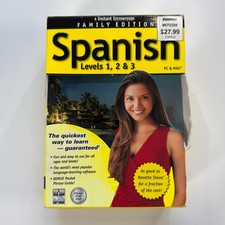 Instant Immersion Spanish Levels 1, 2, 3 Family Edition Computer Software PC/MAC
