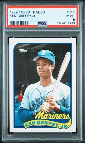 1989 TOPPS TRADED #41T KEN GRIFFEY JR. ROOKIE RC MINT PSA 9 SEATTLE MARINERS HOF