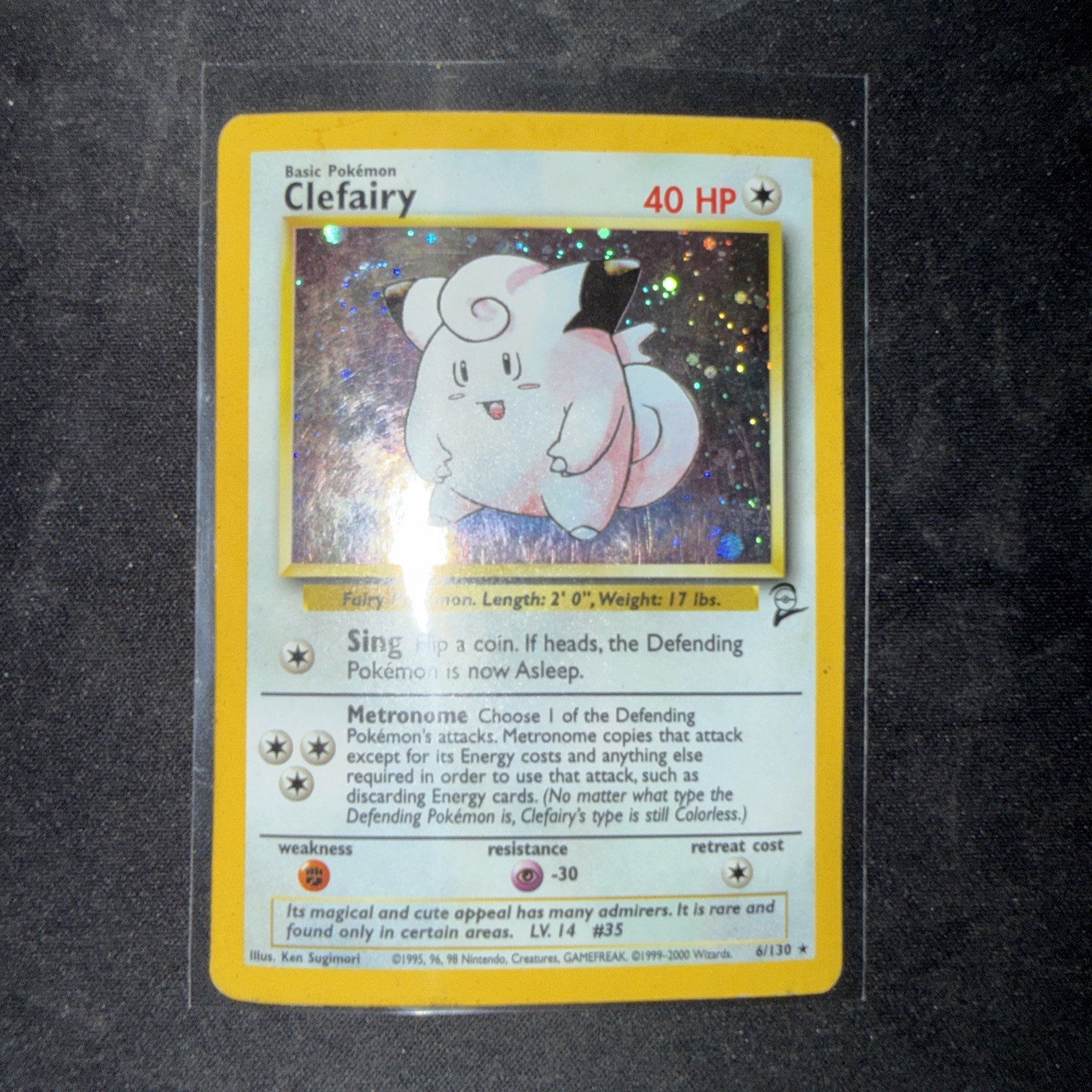 Clefairy 6/130 Base Set 2 Holo Pokemon Card