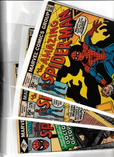 *🔑💥* WOW MARVEL AMAZING SPIDER-MAN LOT OF 3 BRONZE AGE #s176/179/13 *💥* 🤑