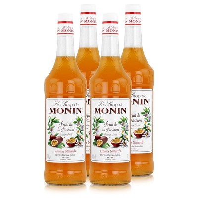 Monin Sirup Fruit de la Passion Maracuja 1 Liter - Cocktails (4er Pack)