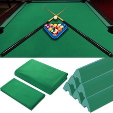 Billiard Cloth for 8 ft Pool Table Pre Cut Felt with 6 Cloth Strips and 6 Poo...
