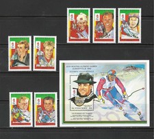 ROMANIA , 1992 , WINTER OLYMPICS , S/S & SET OF 7 STAMPS  , PERF , MNH, CV$12.40