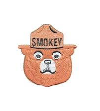 Smokey Bear Wildfire Fire Patch, Iron On/Sew On
