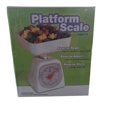 hand2mind Dual-Dial Analog Platform Scale Teach Homeschool White Red Dial Learn