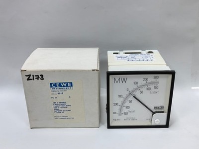 CEWE INSTRUMENTS PQ23 ANALOG PANEL METER 9515 165-0-165MW/330-0-330MW 