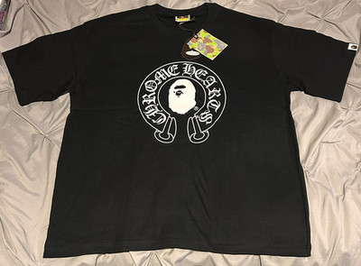 Black A Bathing Ape BAPE Men's Ape Head Logo Graphic T-Shirt, Size L