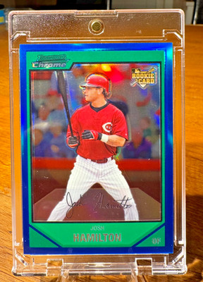 Josh Hamilton RC 2007 Bowman Chrome #198 BLUE Refractor /150 SSP NEAR MINT