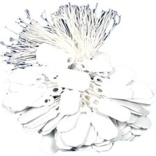 LOT 100 WHITE Large PRICE TAGS 7 Merchandise Tag BLANK with String STRUNG SALES