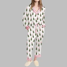 Bubbly Champagne Pajama Set For Women