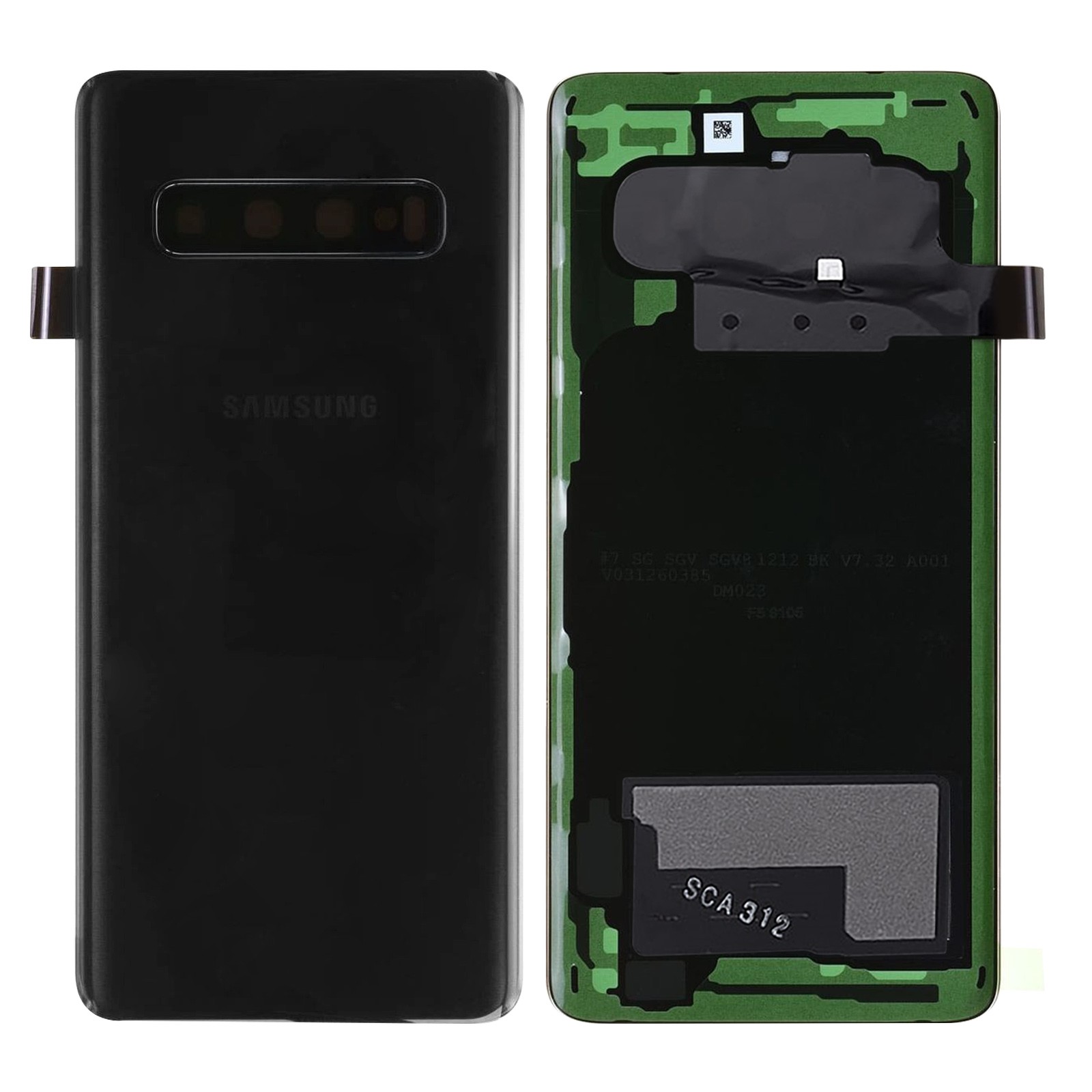 Cache batterie Galaxy S10 d'origine Samsung panneau arriere en verre noir