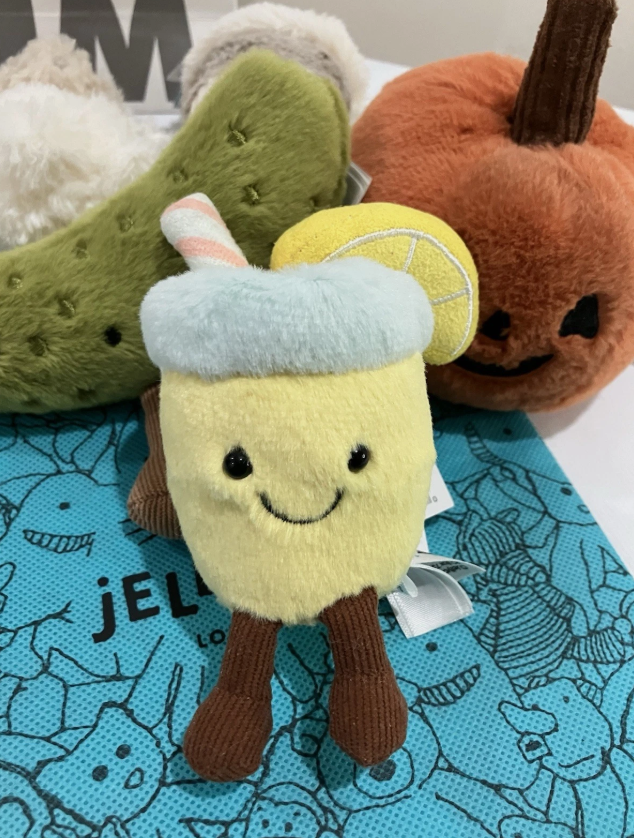 Jellycat Amuseables Lemonade Keychain Rare Food Collection Summer