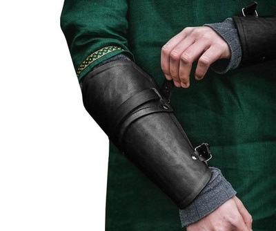 Syktkmx Faux Leather Bracers Wristband Wrist Armor Viking Gauntlet Medieval C...