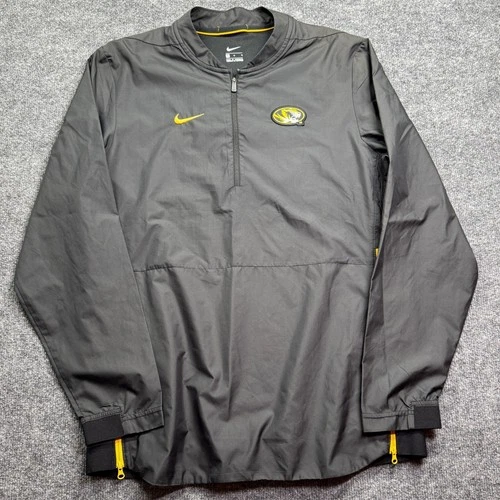 Missouri Tigers Nike Quarter Zip Windbreaker Mens M Black NCAA Mizzou Pullover - product listing photo