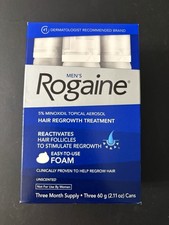 Men's Rogaine 5 Minoxidil Hair Regrowth Treatment Three Months