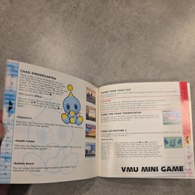 Sonic Adventure 2 Sega Dreamcast Instruction Manual Booklet ONLY THE MANUAL