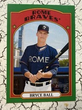 2021 Topps Heritage Bryce Ball Minor League Green RC #61/75 Atlanta Braves🔥⚾️