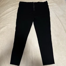 Forever 21 Plus Size 3X Leggings Hook and Zipper Black Pants Womens Yoga Stretch