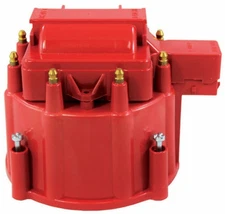 Red HEI Performance Distributor Cap & Rotor, For Hot Rod V8 SBC BBC Chevy Pontia