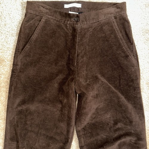 Barneys New York Co-Op Brown Velvet Wide Leg Pants Sz 4 - Picture 3 of 9