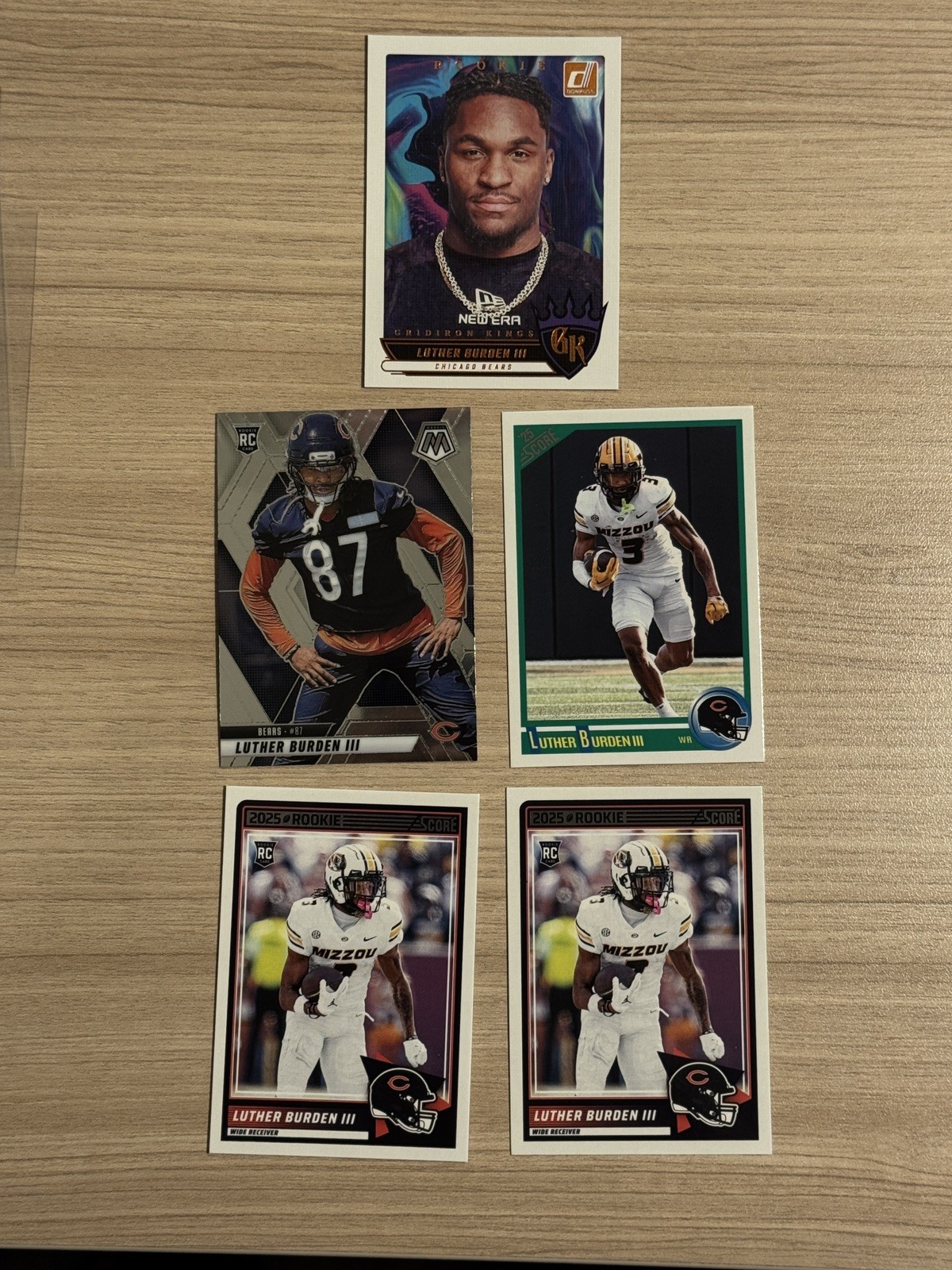 Luther Burden III Lot 2025 Panini Mosaic Donruss Score Rookie RC Chicago Bears