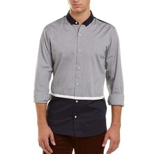 NWT Scotch  Soda Men's Technical Colour Block Shirt Men  s Size XXL Button Up