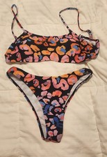 Two-piece Womens Swimsuit. Sz Med Animal Print Adjustable Padded Bikini Set NEW