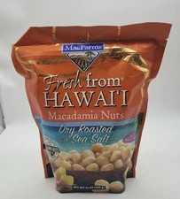 MacFarms HAWAII MACADAMIA NUTS 24oz-DRY ROASTED WITH SEA SALT EXP. 8/2026.