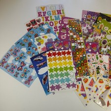 Assorted Sticker Lot Paw Patrol Hot Wheels Unicorns Hearts Crafts 25 Sheets