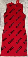 Guess Jourdan Logo Women's Small Mini Dress Red