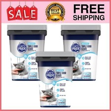 3 Pail Max Power Triple Odor Guard Unscented Clumping Cat Litter 26lb Pail
