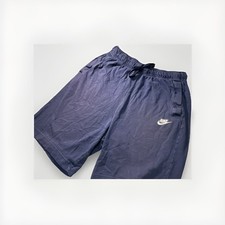 Vintage 90's Nike Sportswear Club Navy Blue Cotton Casual Shorts