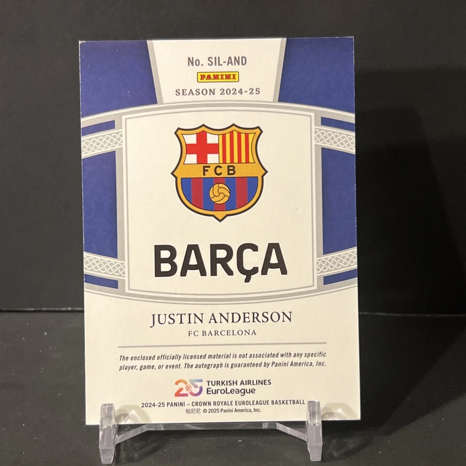 Camiseta Justin Anderson 2024-25 Crown Royale Euroliga Auto Dubai Barcelona/99 Foto 2 de 2