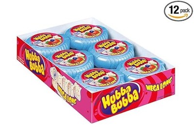 HUBBA BUBBA Rolle Mega Lang Triple Mix 12x1, extralange Kaugummi-Streifen