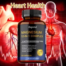Magnesium 12-in-1 Complex - Supports Muscle, Heart, Sleep, and Nerve Health