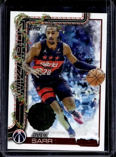 2025-26 Topps Holiday Alex Sarr Variation SSP #SSV-GA Wizards