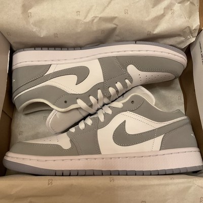 Nike WMNS Air Jordan 1 Low Aluminium Wolf Grey EU 40,5 W US 9 Neu & Original