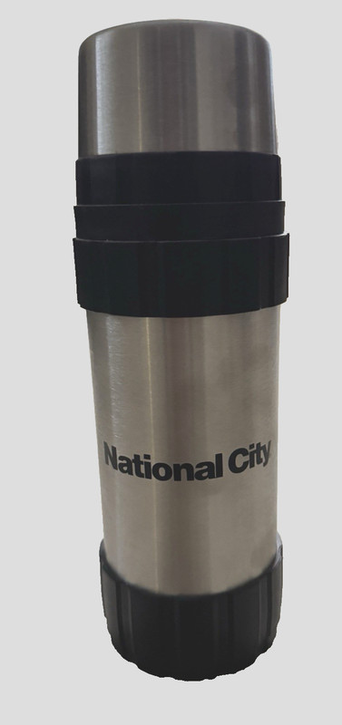 National City Bank Collectible Thermos Aladdin Brand 1.0 Quart Capacity
