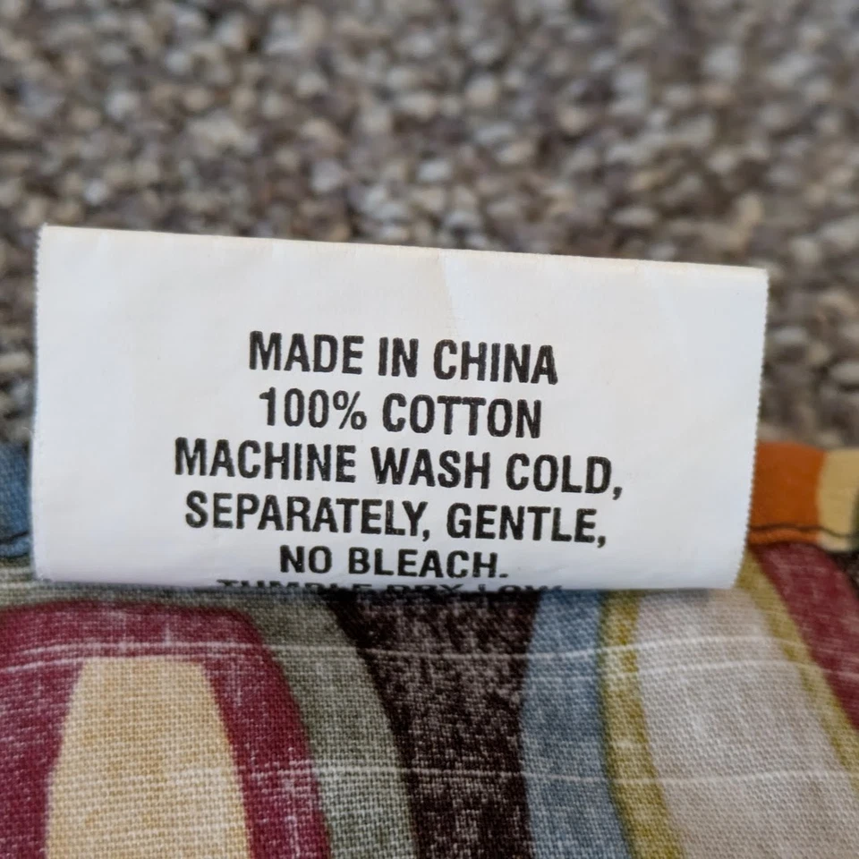 Crate Barrel Retro Squares Napkin (Set 4) Cotton Fabric Cloth MCM Multicolor - Image 4 of 4