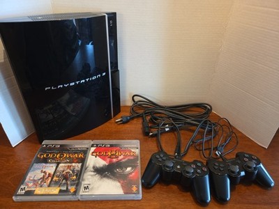 Sony PlayStation 3 PS3 80GB CECHK01 Black Console Game Bundle ''Fat'' model Tested