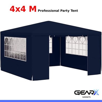 4x4 m großes Festzelt Pavillon Outdoor Partyzelt Schwerlast Event Hochzeit Unterstand