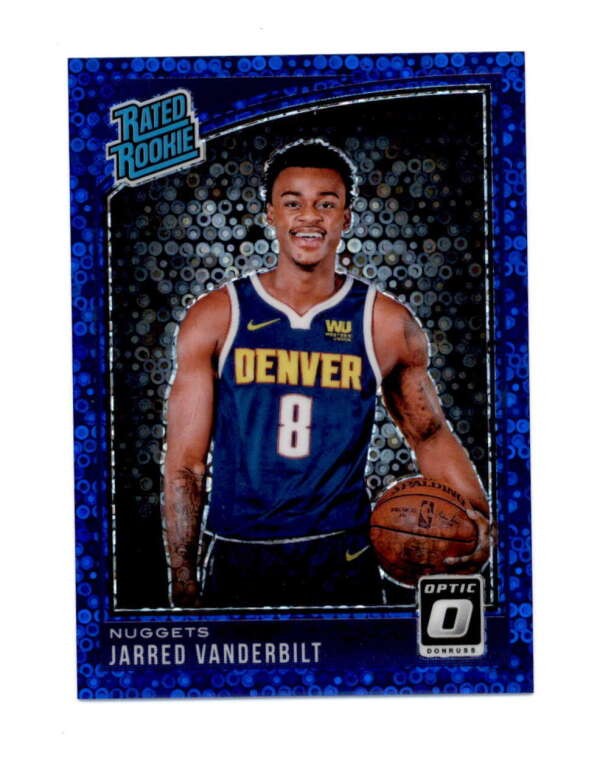 JARRED VANDERBILT 2018/19 DONRUSS OPTIC #151 RATED ROOKIE BLUE DISCO #/50 BF8446