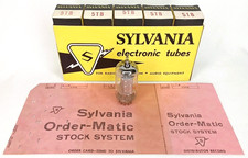 Antique 1940s Sylvania Electron Tube Model 5T8 With Original Box Set Of 5