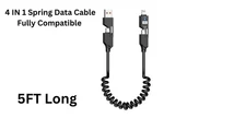 4 IN 1 data Transfer And Fast Charging Cable, 5FT Long, Fully Compatible